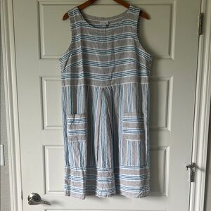 J. Jill Linen Sleeveless Sundress